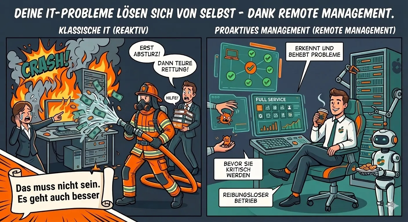 Deine IT-Probleme lösen sich von selbst - Dank Remote Management